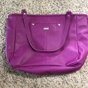 NWOT! Jewell Thirty One Bag reversible Fushia Gold